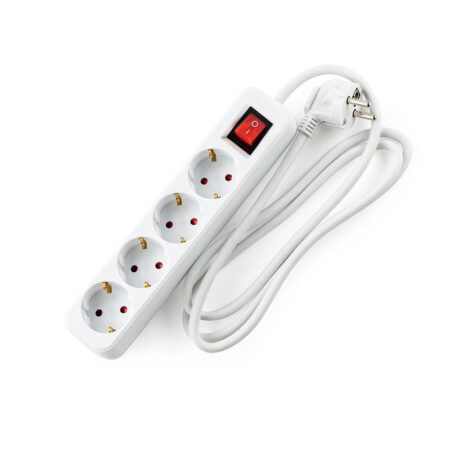 Разклонител Muhler с ключ, 4G, 1.5mm2,  1.5m дължина