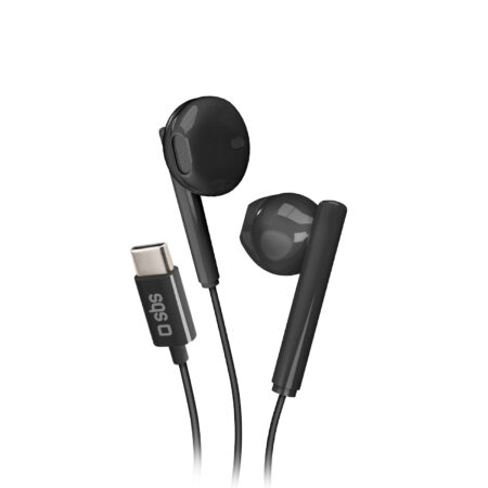 Стерео слушалки SBS Studio Mix 65c, с микрофон, USB-C, черни
