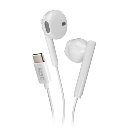 Стерео слушалки SBS Studio Mix 65c, с микрофон, USB-C, бели